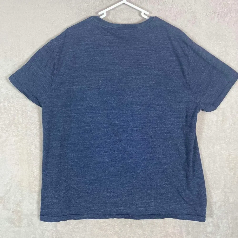 Polo Ralph Lauren T-Shirt Mens XL Blue‎ Custom Slim Fit Heathered Pony Logo Tee